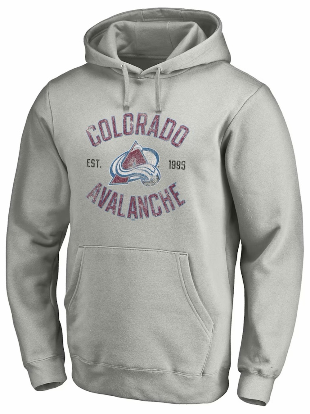 Colorado Avalanche Heritage Pullover Hoodie|Heather Gray|Mens LG|new w/o tags